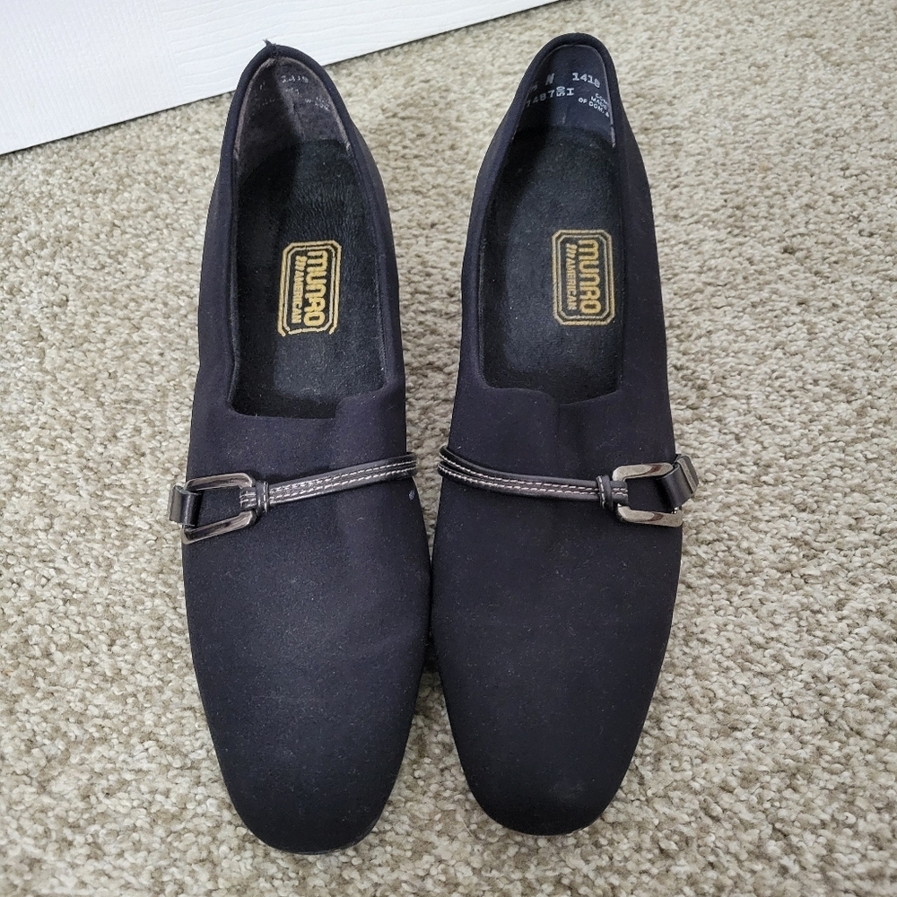 Munro Cindi Black Shape Conforming Comfort Pumps Shoe Size: 8.5 N
